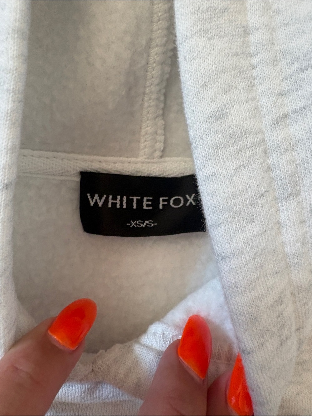 White Fox Boutique Light Gray Hoodie with Green Logo - Picture 3 of 4